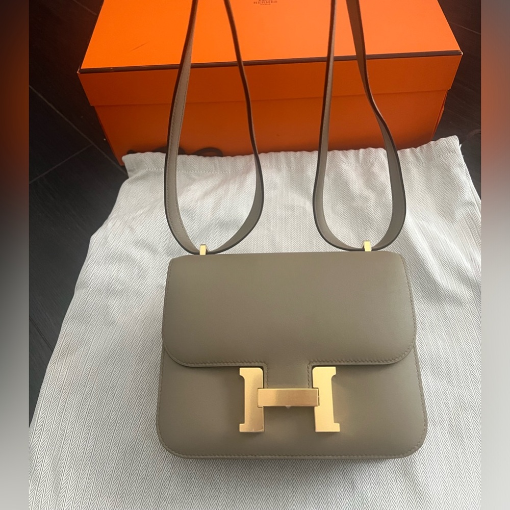 Hermes Constance 18 mini bag swift leather beige Marfa brand new